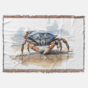 Krabbe, die am Strand läuft, individuell einstellb Decke