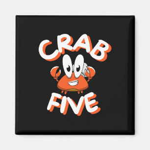 Krabbe Fünf  Magnet