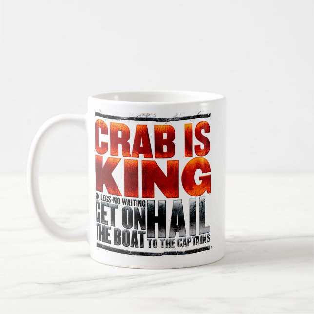 Krabbe ist König Mug Kaffeetasse (Links)