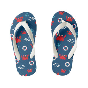 Krabbe mit Lifebuoy Kinderbadesandalen