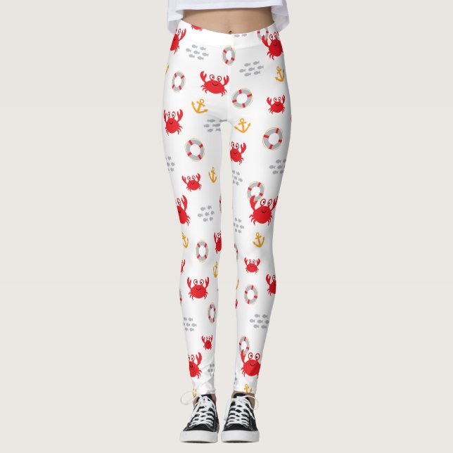 Krabbe mit Lifebuoy Leggings (Vorderseite)