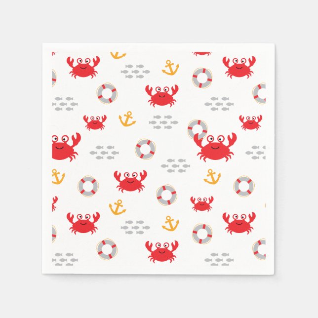 Krabbe mit Lifebuoy Serviette (Vorderseite)