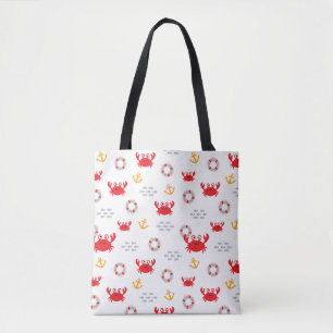 Krabbe mit Lifebuoy Tasche