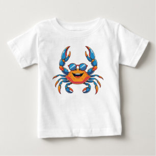 Krabbe mit Sonnenbrille, die den Sommer genießt Baby T-shirt