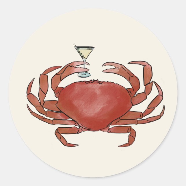 Krabbe und Martini Sticker (Vorderseite)