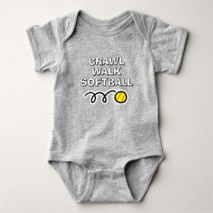Krabbel Gang Softball süße sportliche Babyeinzelte Baby Strampler