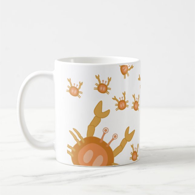 Krabben aus niedlichem Cartoon Kaffeetasse (Links)