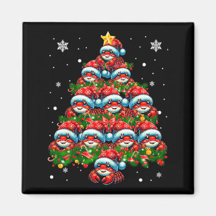 Krabben Beleuchtung Weihnachten Feiertag Santa Kra Magnet