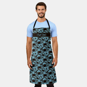 Krabben Blaues Muster Meeresfrüchte Personalisiert Schürze