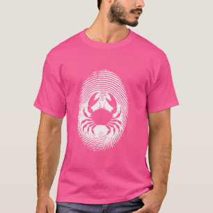 Krabben-Fingerabdruck - Vintage-Ozeantier Krabbenl T-Shirt