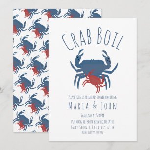 Krabben-Kochparty  Baby Shower Crawfish Einladung