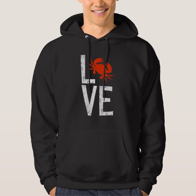 Krabben Liebe Krabbenraubchen Hummer Krebse Hoodie (Vorderseite)