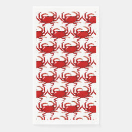 Krabben Meeresfrüchte Rotes Papier Handtuch Serviette