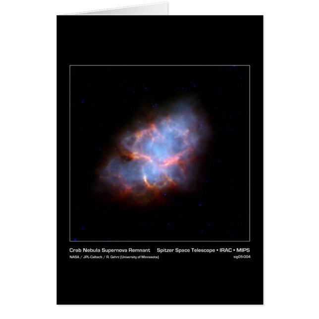 Krabben-Nebelfleck-Supernova-Rest - Spitzer Raum (Vorne)