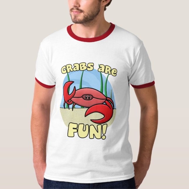 Krabben sind Spaß-Wecker-T-Shirt T-Shirt (Vorderseite)