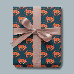 Krabben Strand Muster Geschenkpapier