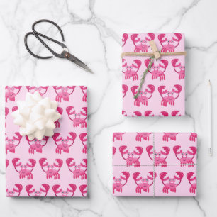 Krabben-Wrap-Papier, Meerestiere-Geschenkpapier Geschenkpapier Set