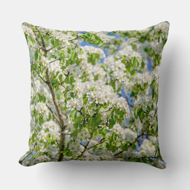 Krabbenapfelblüte Kissen (Vorderseite)