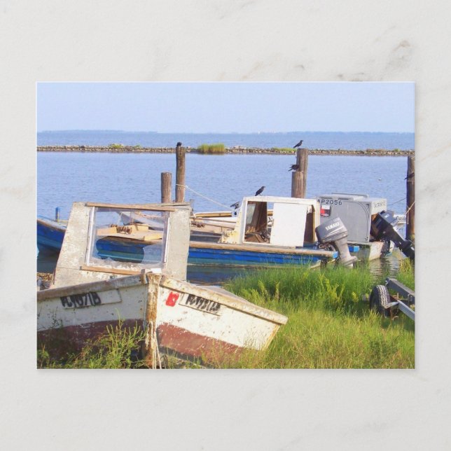 Krabbenboote Postkarte (Vorderseite)