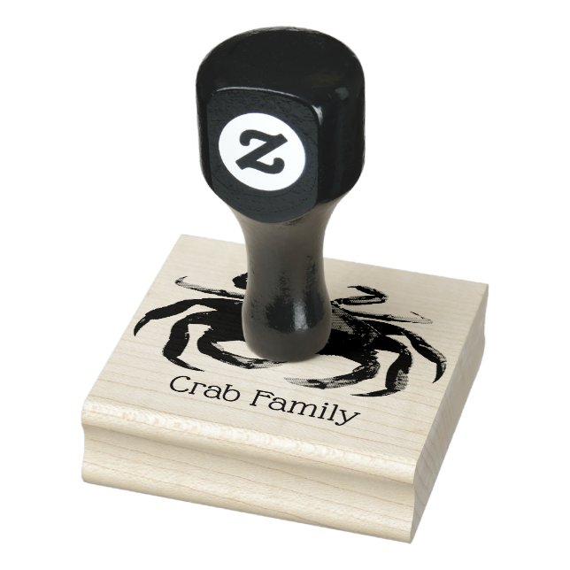 Krabbenfamilie Rücksendeadresse Gummistempel (Stempel)