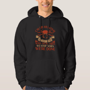 Krabbenfang Roter Königskrabbe Alaska Krabbenjäger Hoodie