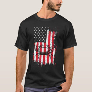 Krabbenfischer Amerikanische Flagge 4. Juli Krabbe T-Shirt