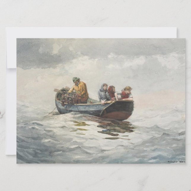Krabbenfischerei (von Winslow Homer) Karte (Vorderseite)