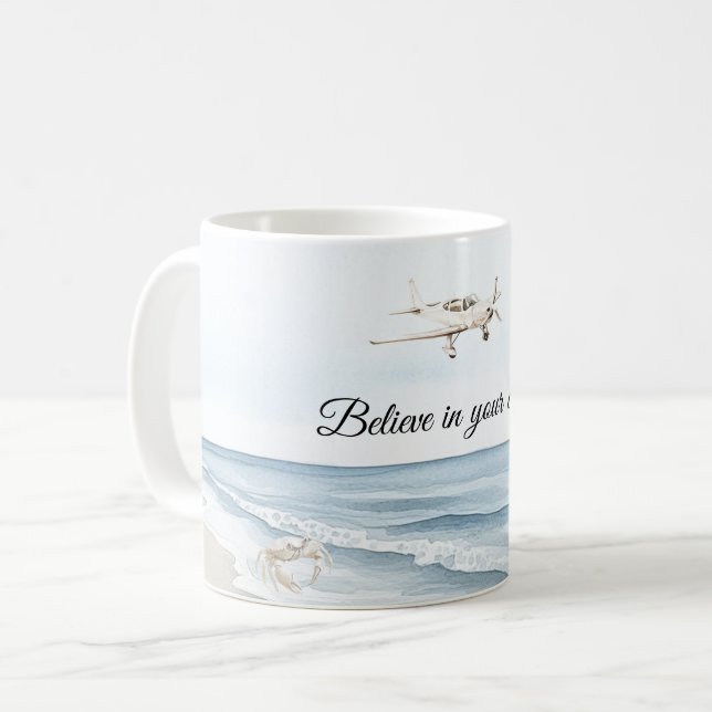 Krabbenflugzeug Kaffeetasse (Vorderseite Links)