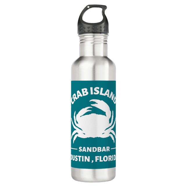 Krabbeninsel Sandbar Dustin Florida Edelstahlflasche (Vorderseite)