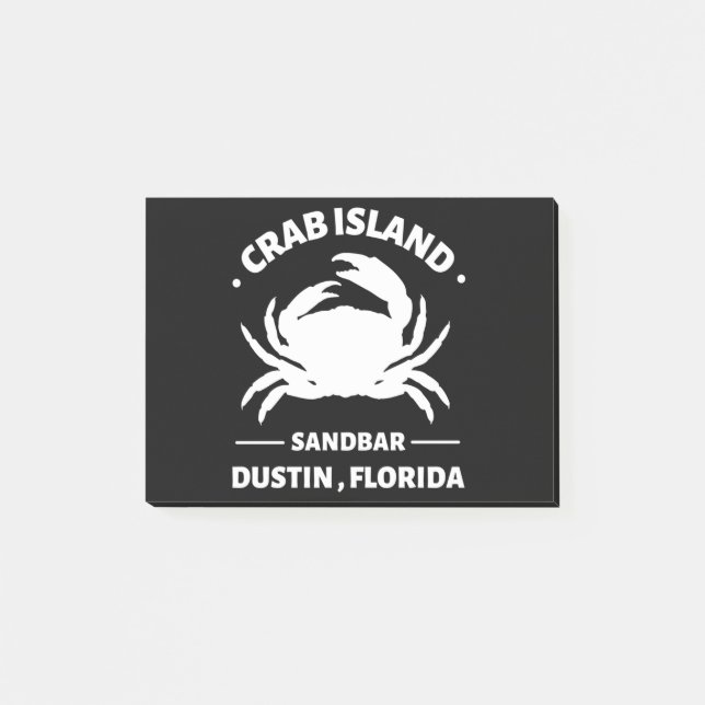 Krabbeninsel Sandbar Dustin Florida Post-it Klebezettel (Vorderseite)