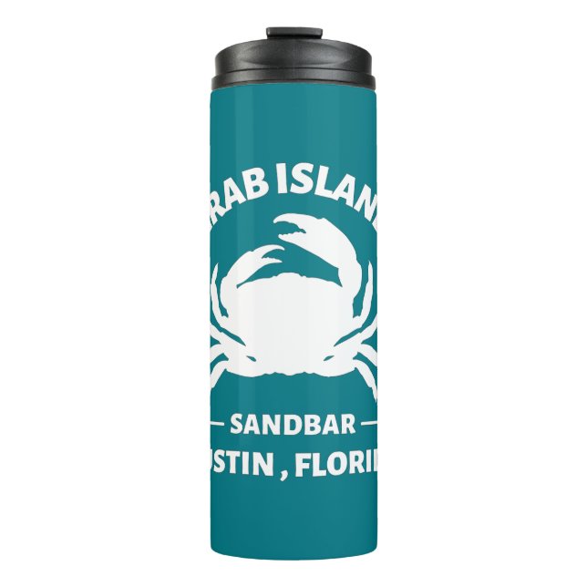 Krabbeninsel Sandbar Dustin Florida Thermosbecher (Vorderseite)
