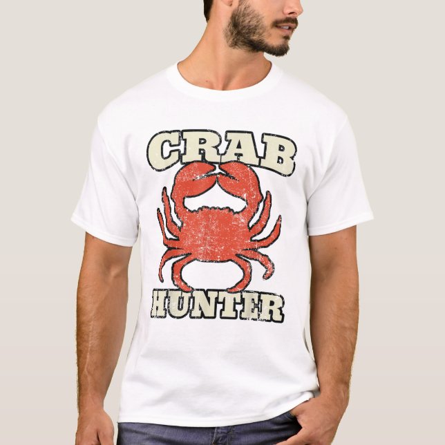 Krabbenjäger Meeresfrüchte Jagd T-Shirt (Vorderseite)