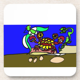 Krabbenkunst Getränkeuntersetzer