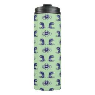 Krabbenmonster und Wasserdrachenmuster Thermosbecher