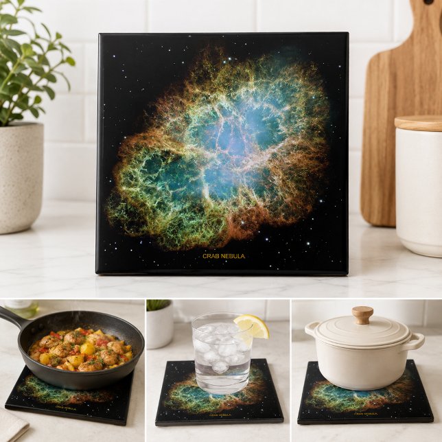 Krabbennebel Fliese (Crab Nebula Ceramic Tile)