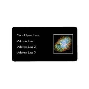 Krabbennebel - Hubble Telescope Adressaufkleber