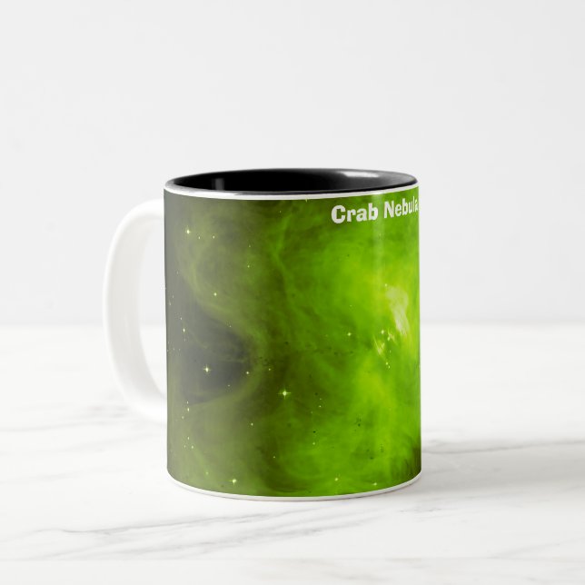 Krabbennebel Zweifarbige Tasse (Vorderseite Links)