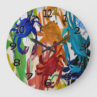 Krabbenrad-Party-Uhr Große Wanduhr