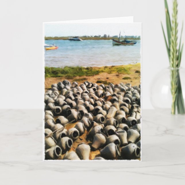 Krabbentöpfe an leerer Karte Sankt Luzia (Vorderseite)