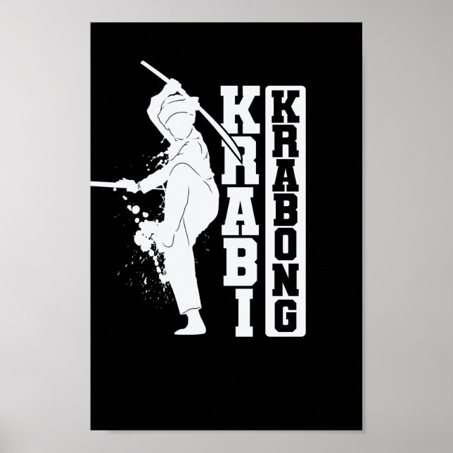 Krabi Krabong Training Kampfkunst Thailand Poster (Vorne)