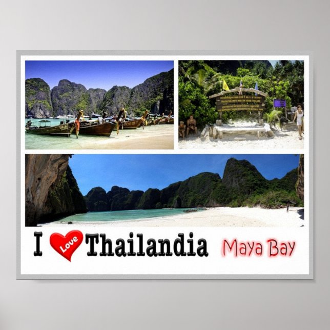 Krabi - Maya Bay - Thailand - I Liebe - Poster (Vorne)