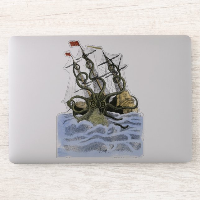 Kracken Transparent Aufkleber (Computer)