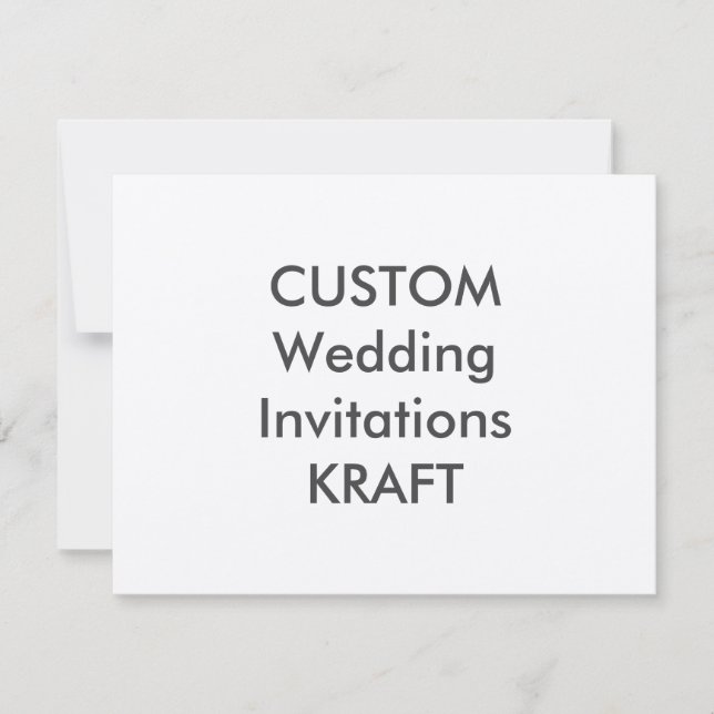KRAFT 100lb 5,5" x 4,25" Einladungen für Hochzeite (Vorderseite)