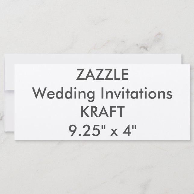 KRAFT 100lb 9,25" x 4" Einladungen für Hochzeiten (Vorderseite)