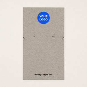 Kraft-Add-Logo-Kette und Earring-Display-Karte