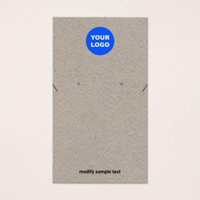 Kraft-Add-Logo-Kette und Earring-Display-Karte (Vorderseite)