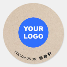 Kraft Add Your Logo Social Media Icon Runder Aufkleber