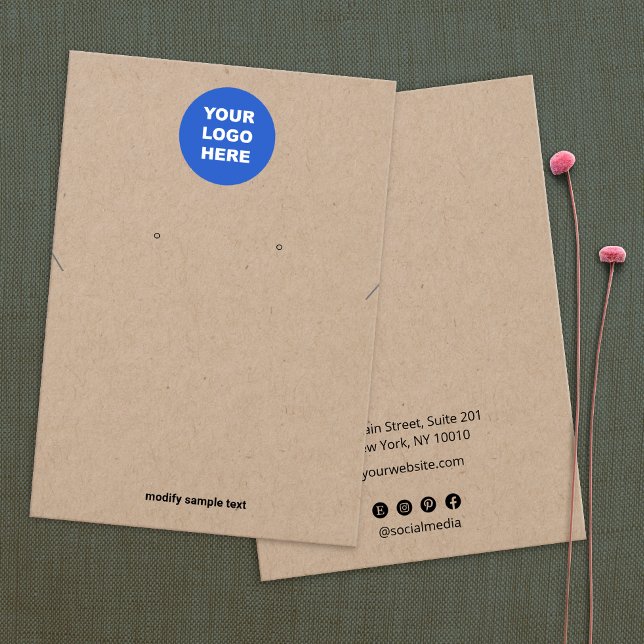 Kraft Ajouter un logo collier d'oreille carte d'af (Créateur téléchargé)