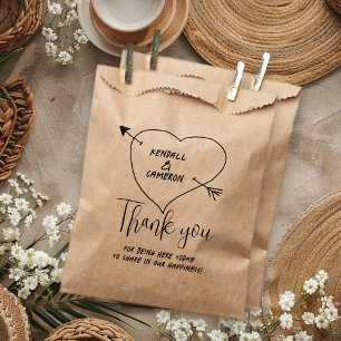 Kraft Bevorzugung Tasche Dankeschön Nachricht Geschenktütchen