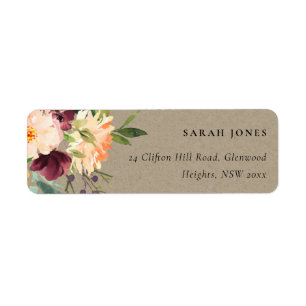 KRAFT BLUSH YELLOW ORANGE FLORAL BUNCH ADRESSE